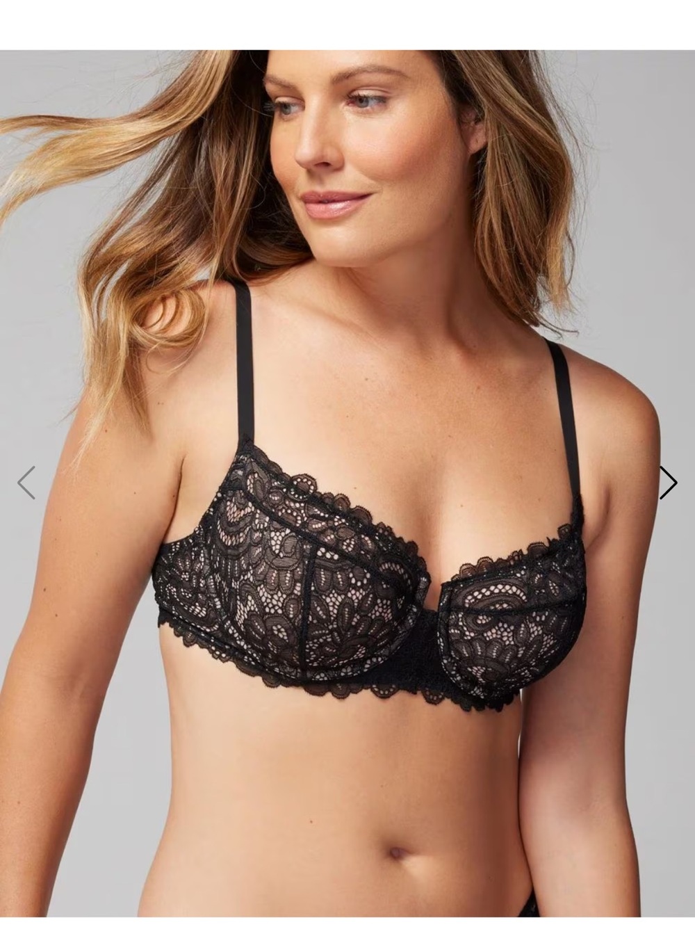Soma Black Lace Underwire Bra